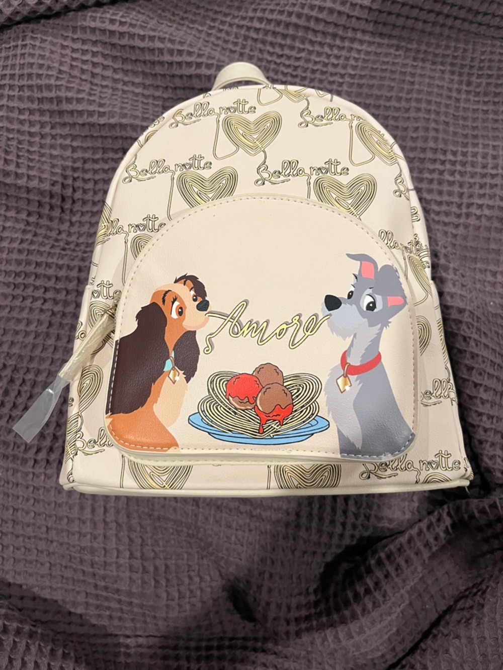Dani by Danielle Nicole Cream 'Amore' Lady & Tramp Mini Backpack Disney